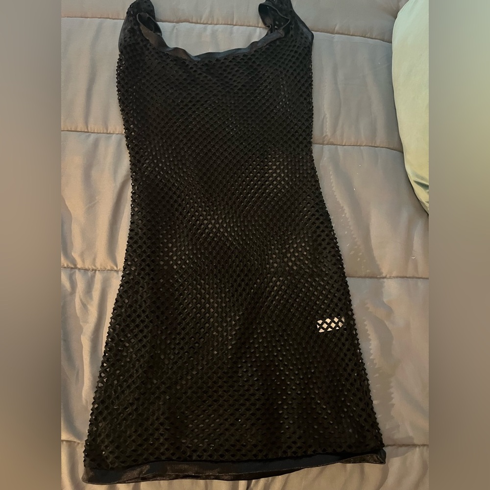 Risqué Black Mesh Swimsuit Coverup Size:0/SQ